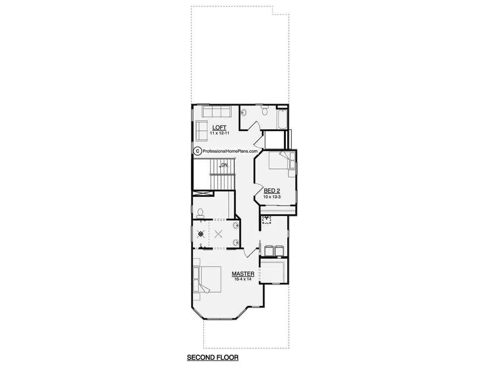 The Morel second level floor plan